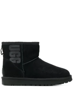 Women UGG Logo Print Ankle Boots