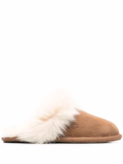 Women UGG Scuff Sis Fur-trimmed Slippers