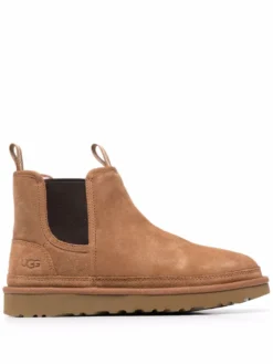 Men UGG Debossed-logo Shearling Ankle Boots