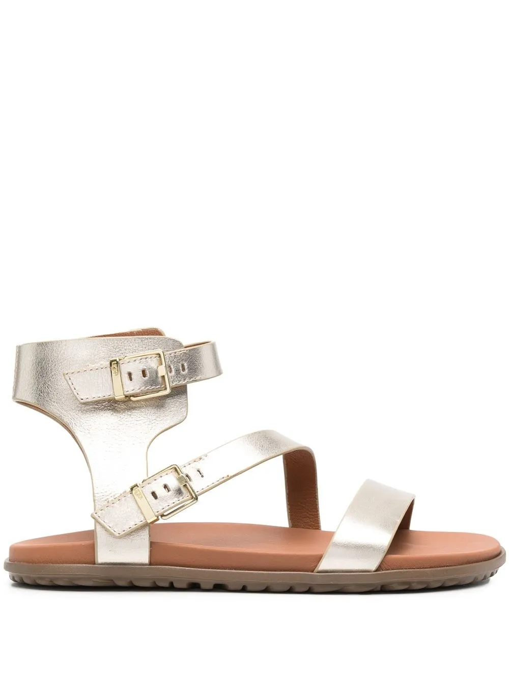 Women UGG Metallic-finish Open-toe Sandals 1 Women UGG Metallic-finish Open-toe Sandals