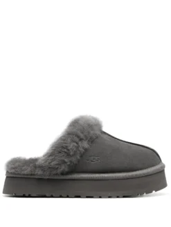 Women UGG Disquette Shearling Platform Slippers
