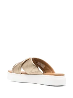 Women UGG Crossover-strap Leather Slides -Ugg 20068686 45205805 1000