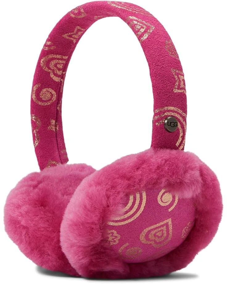 UGG Kids Water Resistant Sheepskin Love Print Earmuffs (Toddler/Little Kids) 1 UGG Kids Water Resistant Sheepskin Love Print Earmuffs (Toddler/Little Kids)
