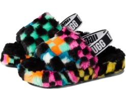 UGG Kids Fluff Yeah Slide Checks (Little Kid/Big Kid)