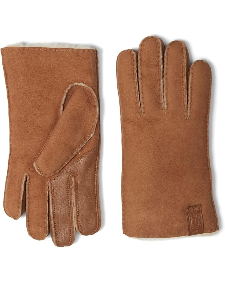 UGG Water Resistant Whipstitch Sheepskin Gloves With Conductive Tech Leather Palm 1 UGG Water Resistant Whipstitch Sheepskin Gloves With Conductive Tech Leather Palm