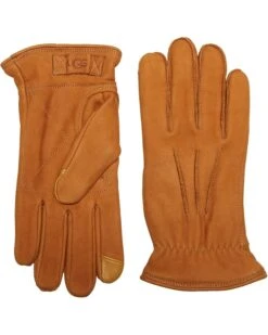 UGG 3 Point Leather Tech Gloves With Sherpa Lining