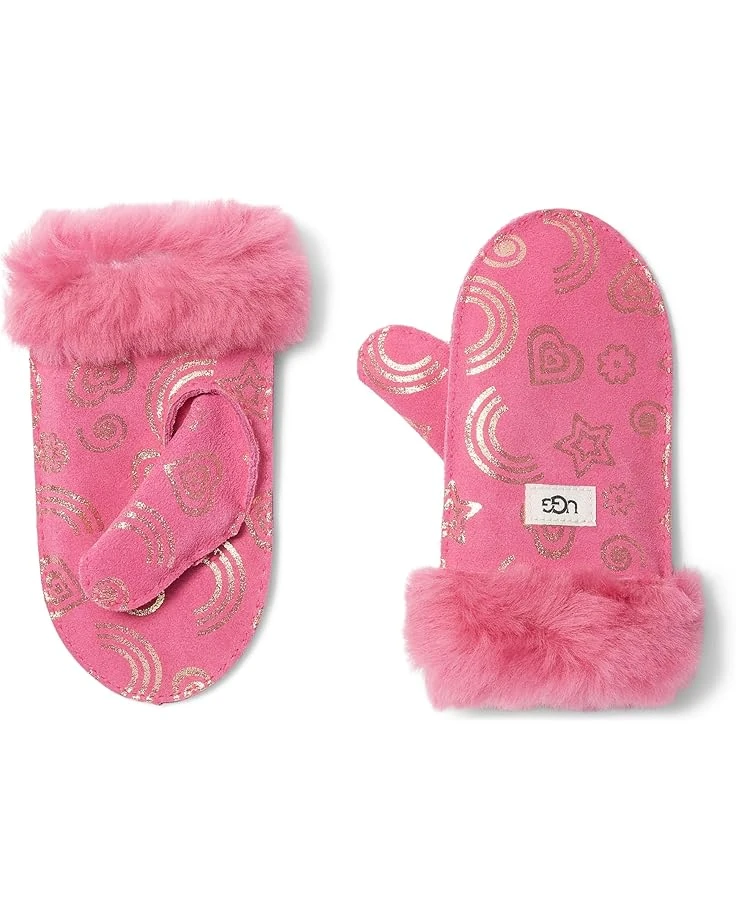 UGG Kids Water Resistant Sheepskin Love Print Mittens (Toddler/Little Kids) 1 UGG Kids Water Resistant Sheepskin Love Print Mittens (Toddler/Little Kids)